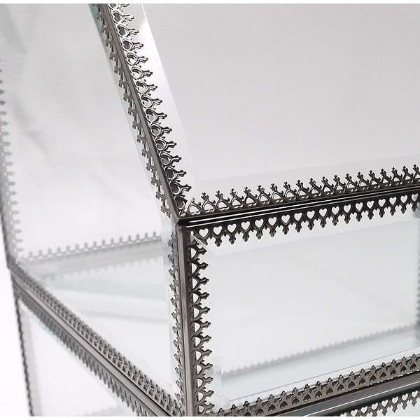 Elegant Glass Vanity Organizer – Multi-Purpose Glass Storage Tower 7 Drawers