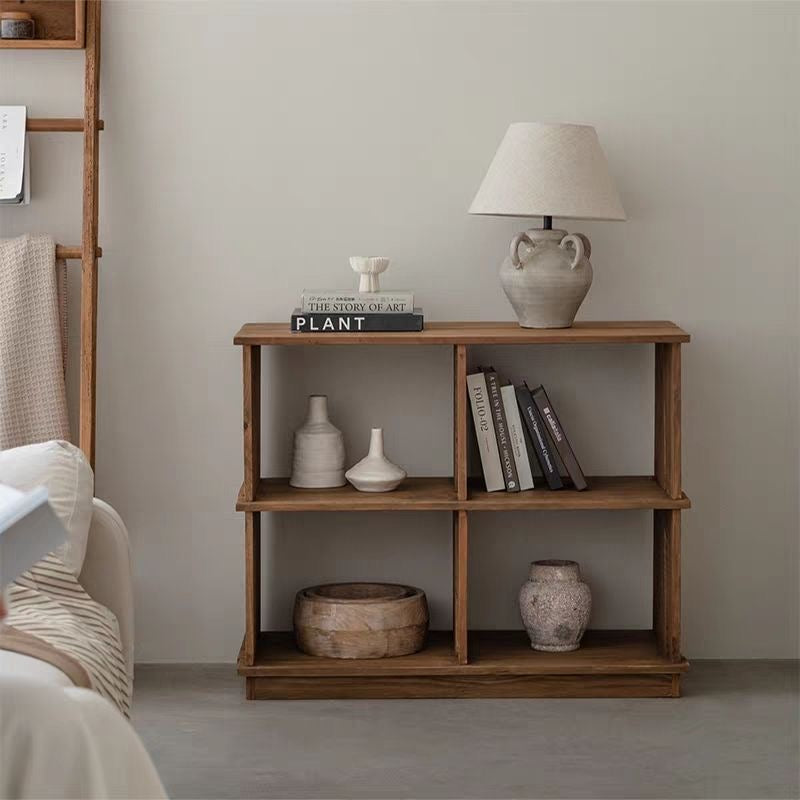 Modular Solid Wood Folding Bookshelf β 2-in-1 Transformable Display Rack & Room Divider