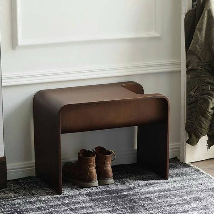 Minimalist Wooden Side Table with Storage – C-Shaped Multi-Functional End Table for Living Room & Bedroom