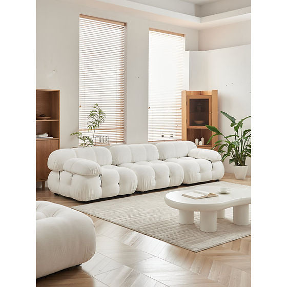 Cloud Couch White Tatul 114" Upholstered Modular Couch