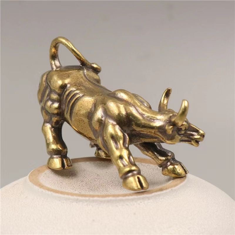 Mini Brass Bull Figurine – Handcrafted Collectible