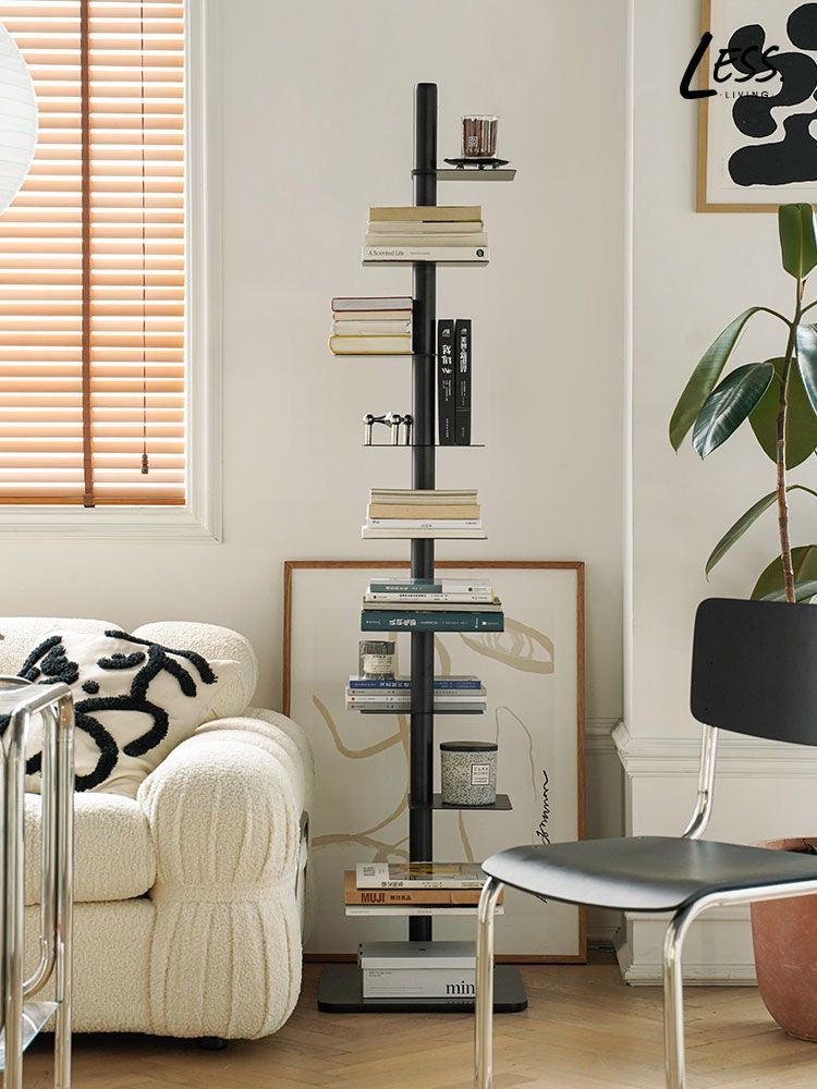 Modern Rotational Display Book Shelf with Multi-Tier Design for Indoor Plant Display Bookshelf Home Decor and Storage