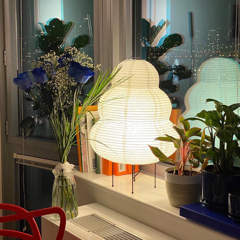 Japanese Wabi-Sabi Curvy Floor Lantern Lamp