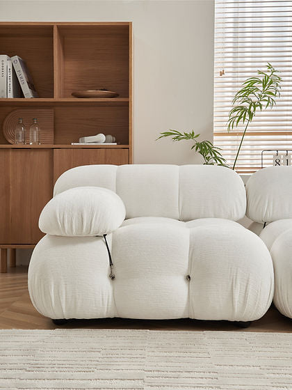 Cloud Couch White Tatul 114" Upholstered Modular Couch