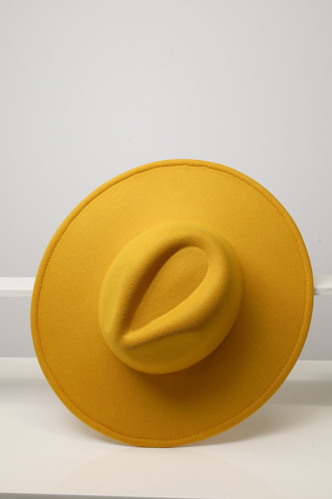 Wide Brim Yellow Fedora Hats