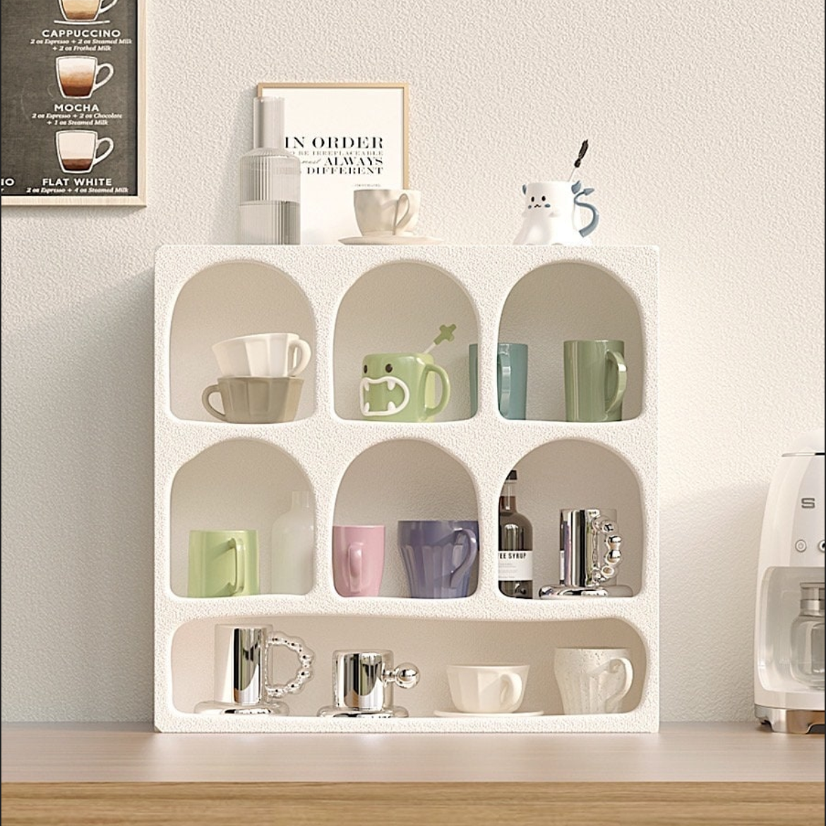 Boho Mug Display Storage Shelves