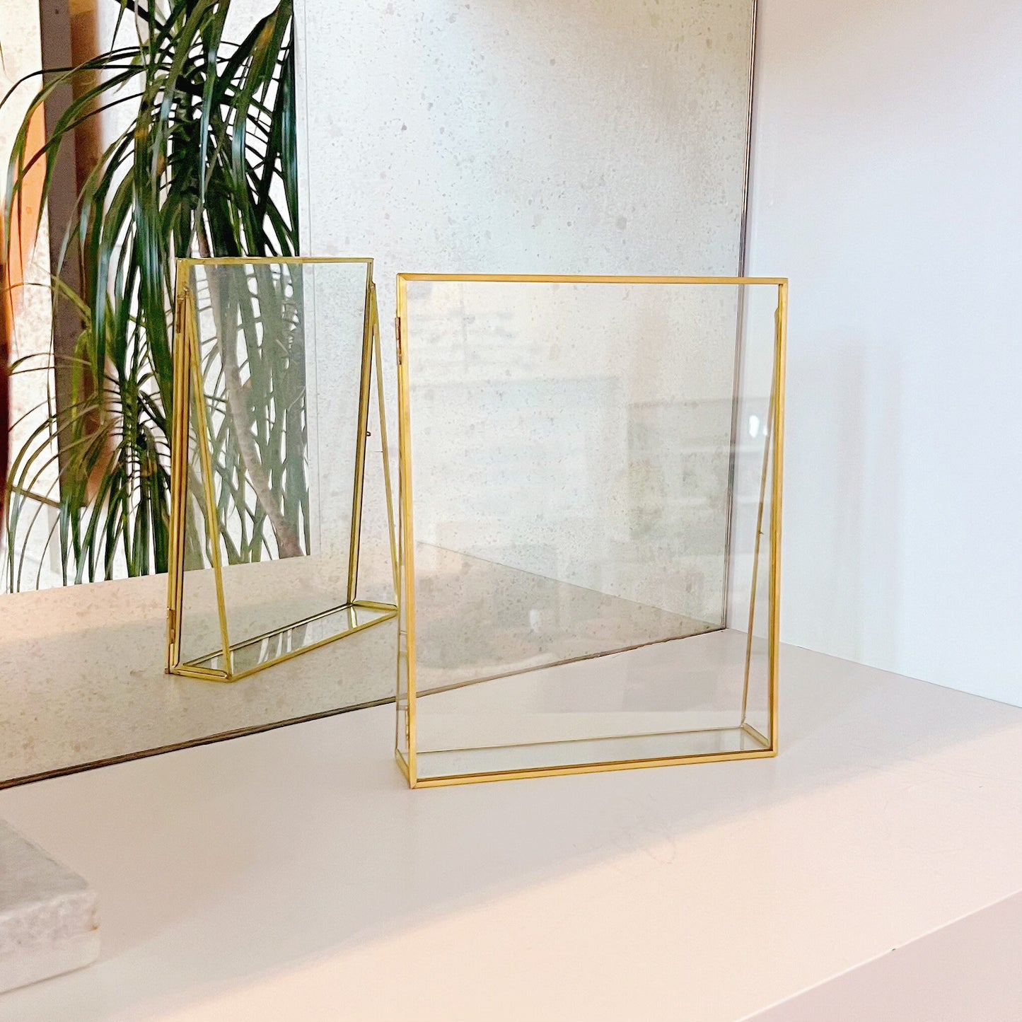 Gold-Edged Display Floating Picture Frames