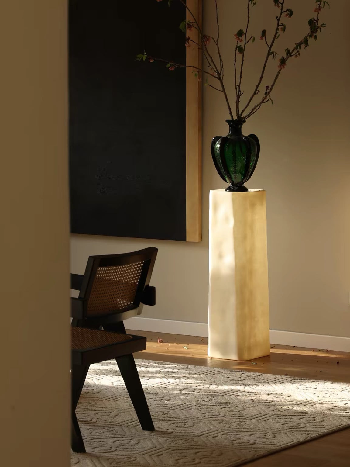 Lumi Architectural Pedestal – Translucent Fiberglass Display Plinth