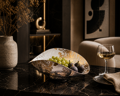 Sparkle Series Gold Foil Glass Bowls – Luxury Decorative Fruit & Centerpiece Bowls