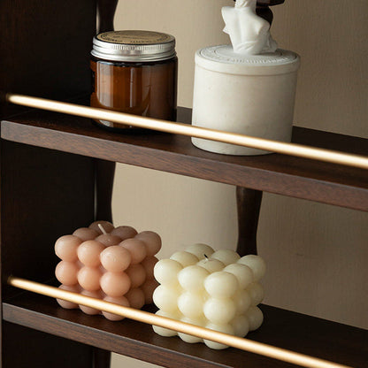 Vintage Walnut Architectural Display Shelf – 3-Tier Perfume & Decor Organizer