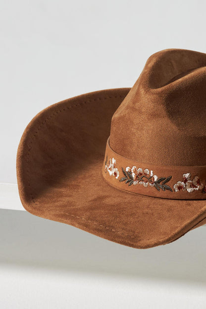 Embroidered Belted Rancher Cowboy Hat – Stylish Western Elegance in Black, Brown, and White