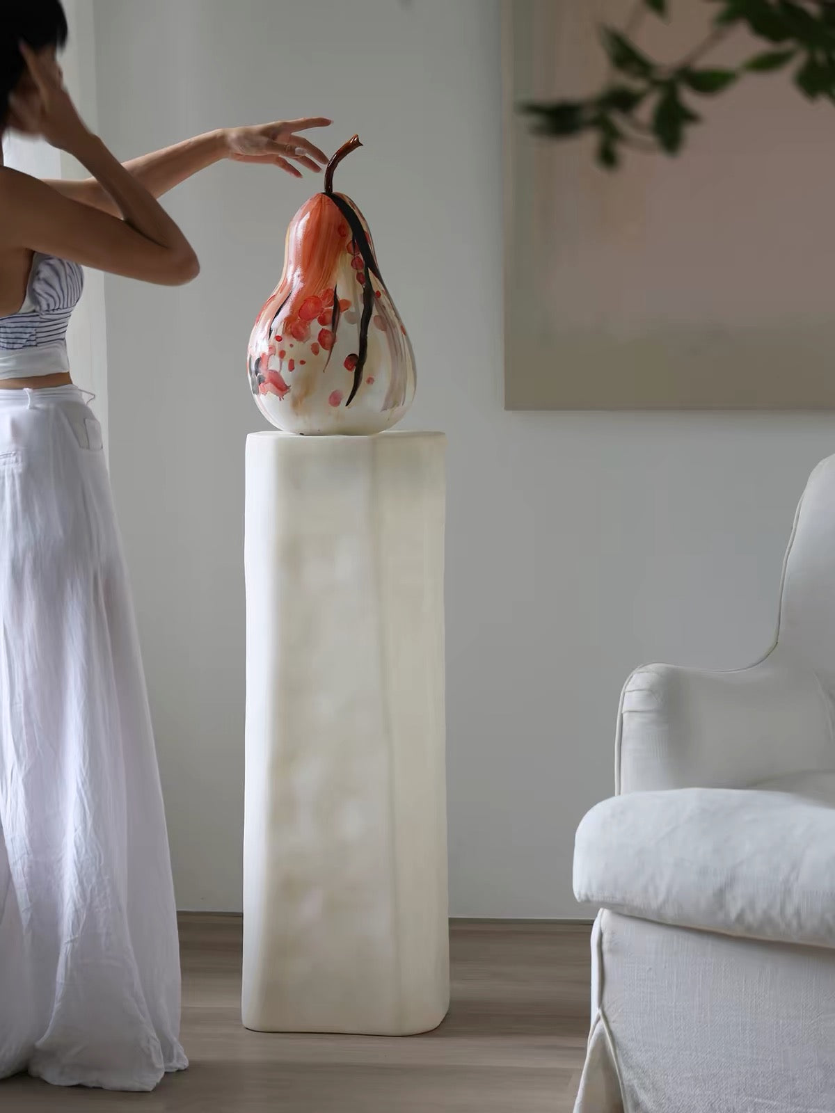 Lumi Architectural Pedestal – Translucent Fiberglass Display Plinth