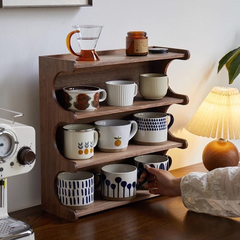 Vintage Scalloped Wall Shelf | Solid Pine French Country Display Shelf