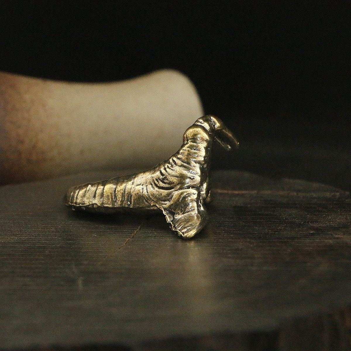 Antiqued Solid Brass Walrus Figurine – Feng Shui Symbol of Wealth, Protection & Calm Strength