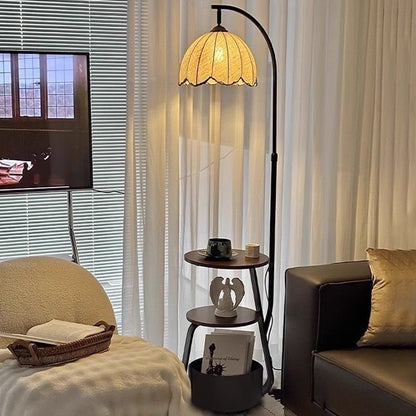 Modern Multi-Functional Floor Lamp with Shelves