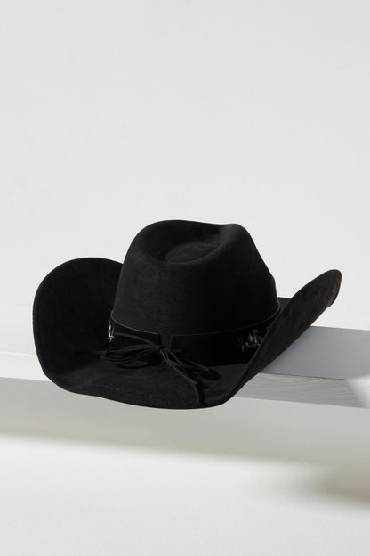 Embroidered Belted Rancher Cowboy Hat – Stylish Western Elegance in Black, Brown, and White