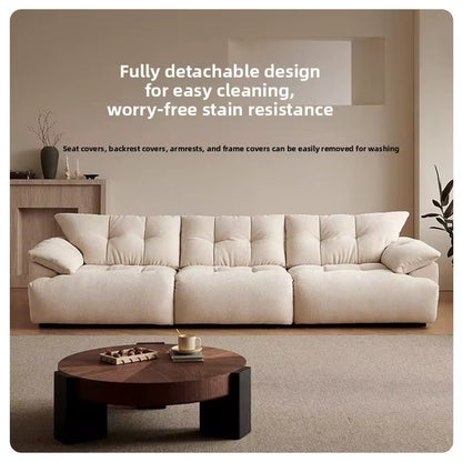 The Cloud Haven | Extra-Deep Modular Sofa - European Linen Edition – 100% Microplastic-Free