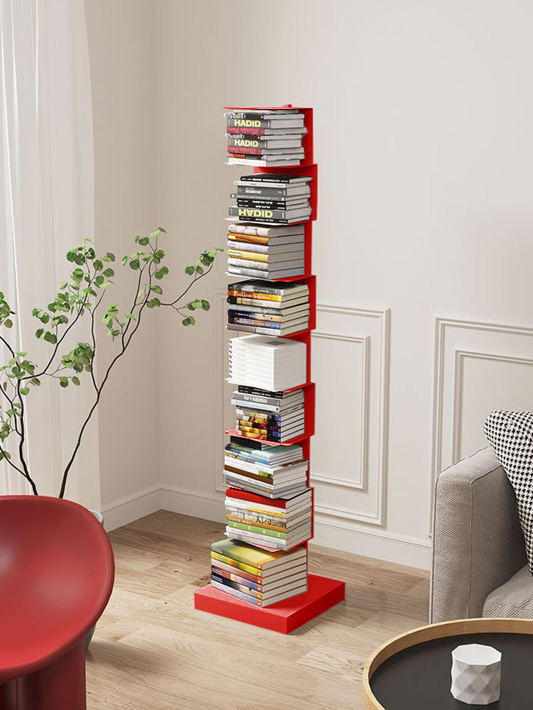 Book Rack Floating Ms Modern Floating Bookshelf - 6, 7, or 8 Tier Vertical Storage | Space-S ...