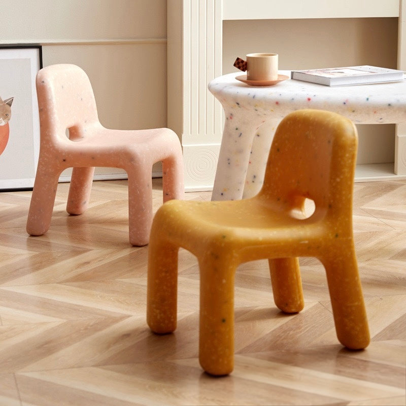 Sculptural Kids Chair | Modern Nordic Children’s Chair in Speckled Colors
