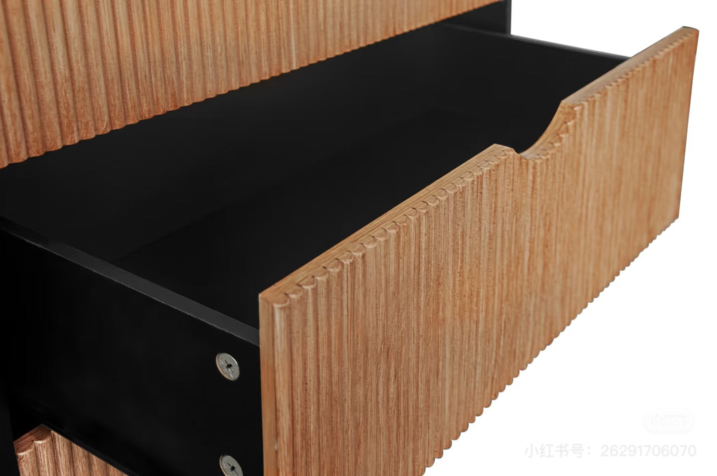 Modern 3-Drawer Chest with Textured Design, Durable Laminate Finish, and Sleek Black Frame