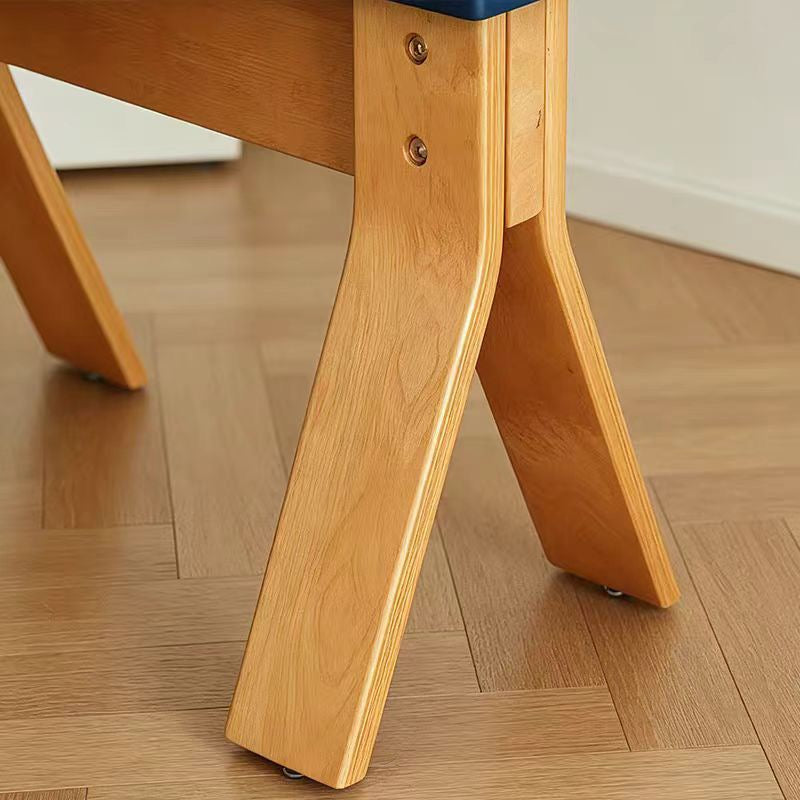 AUSI Color Block Wood Bench | Architectural Trestle Entryway Bench | Modern Café & Dining Bench