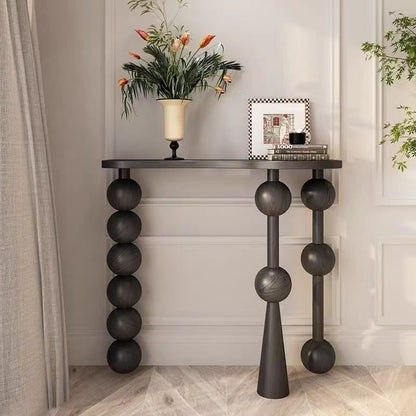 The Palais Sculptural Wood Console | Hand-Finished Statement Piece