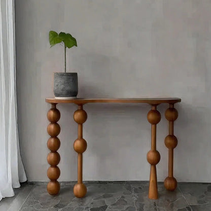 The Palais Sculptural Wood Console | Hand-Finished Statement Piece