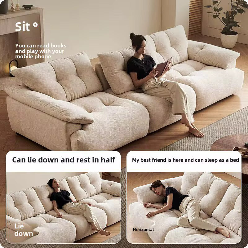 The Cloud Haven | Extra-Deep Modular Sofa - European Linen Edition – 100% Microplastic-Free