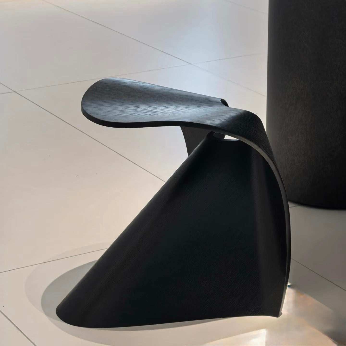 Origami Arc Modern Sculptural Stool – Minimalist Design Seating