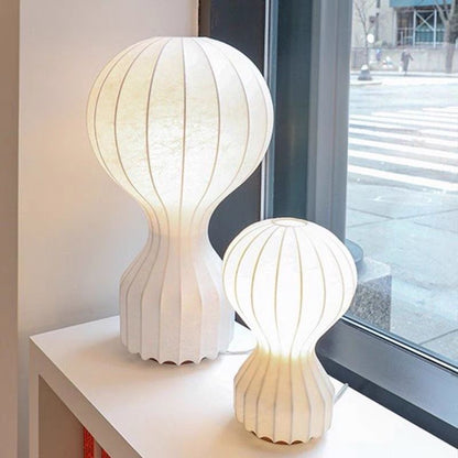 Japanese Wabi-Sabi Style Rice Paper Tabletop Lantern Lamp