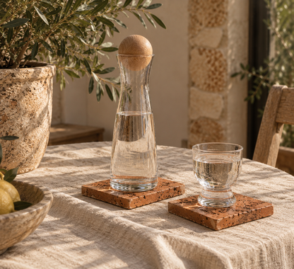 Heritage Terracotta Coasters | Rustic Clay Drink Coasters & Decorative Plant Bases Set of 5