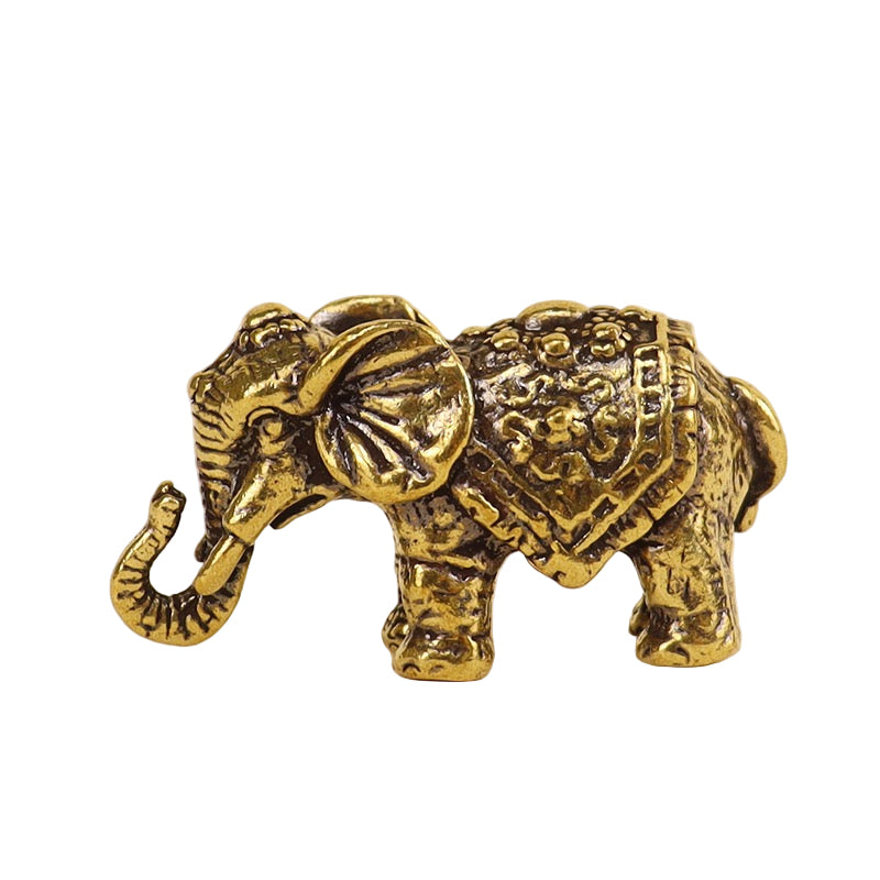 Solid Brass Elephant Figurine – Feng Shui Prosperity Decor