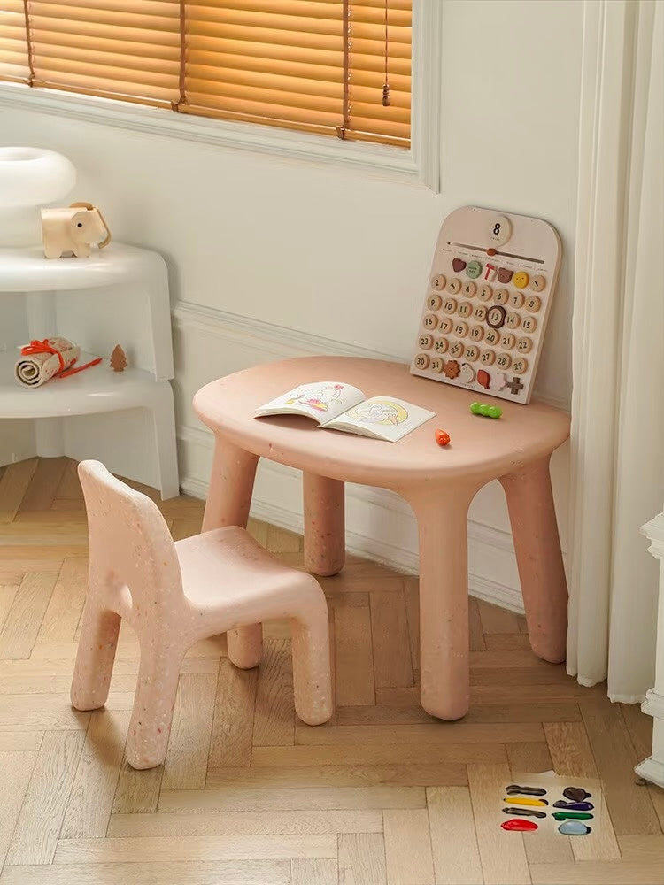 Sculptural Kids Chair | Modern Nordic Children’s Chair in Speckled Colors