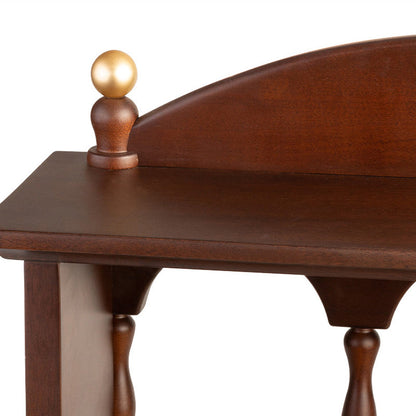 Vintage Walnut Architectural Display Shelf – 3-Tier Perfume & Decor Organizer