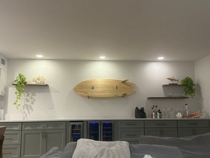 Live Edge Floating Wood Shelf – Rustic Natural Solid Wood Wall Shelf