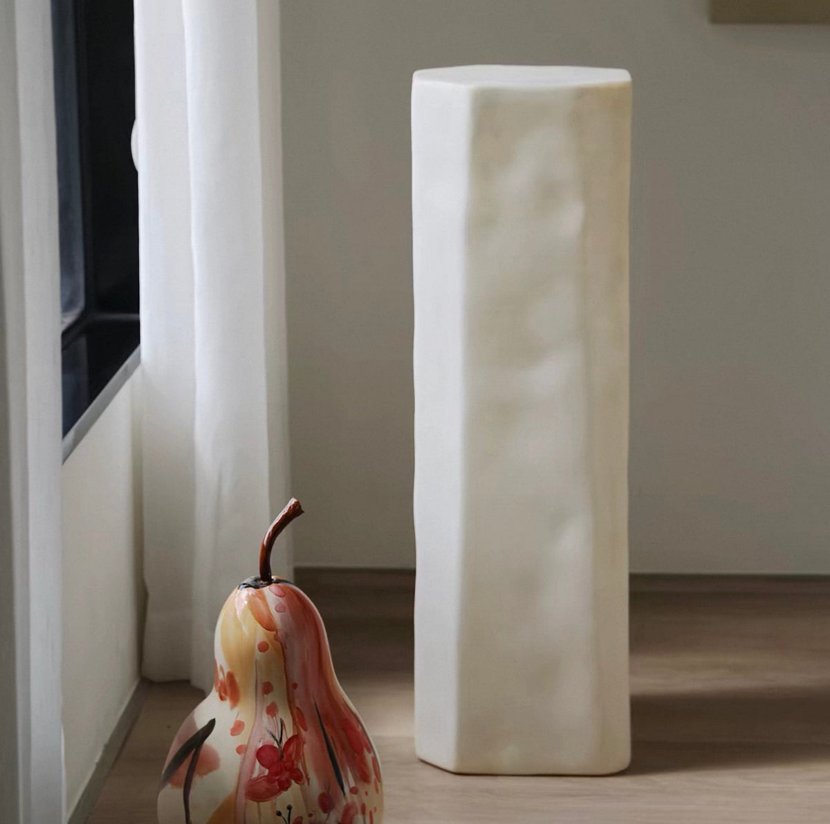 Lumi Architectural Pedestal – Translucent Fiberglass Display Plinth