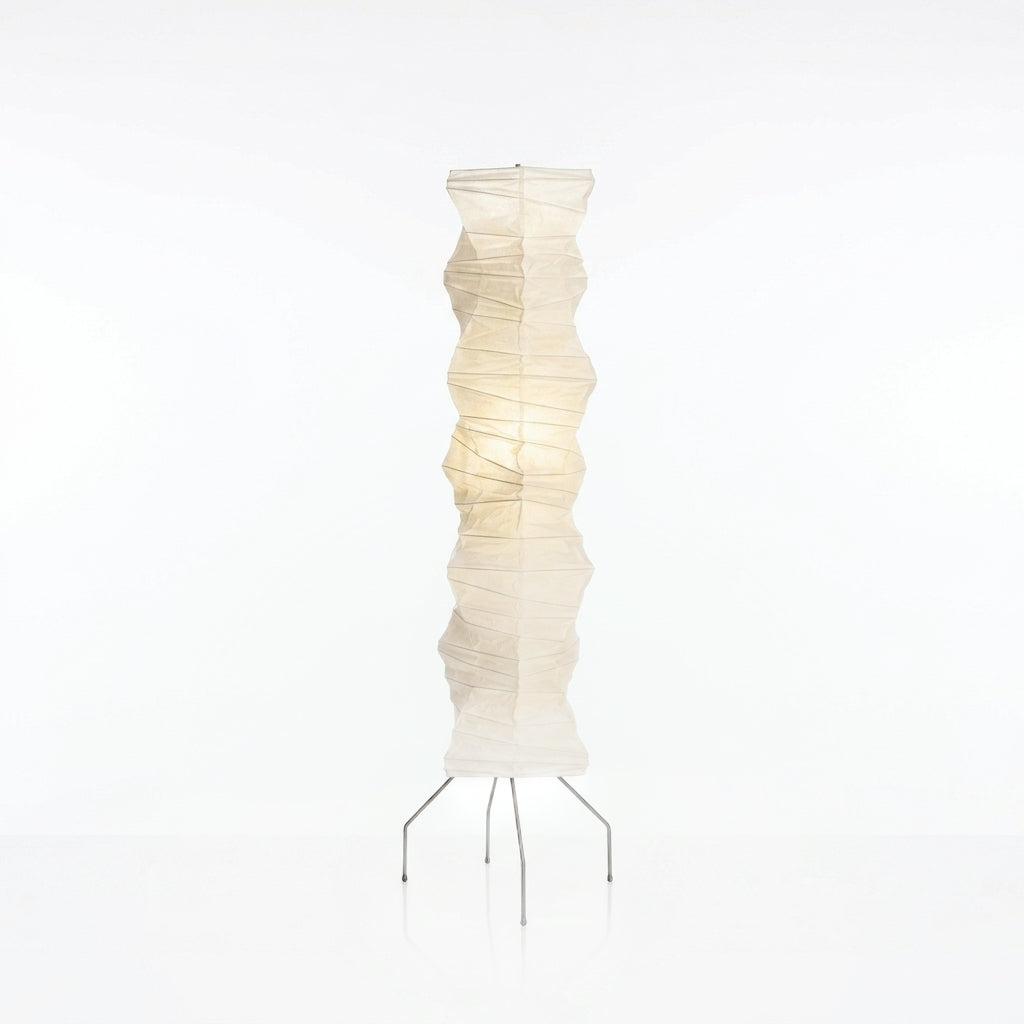 Japanese Wabi-Sabi Rice Paper Irregular Floor Lamp