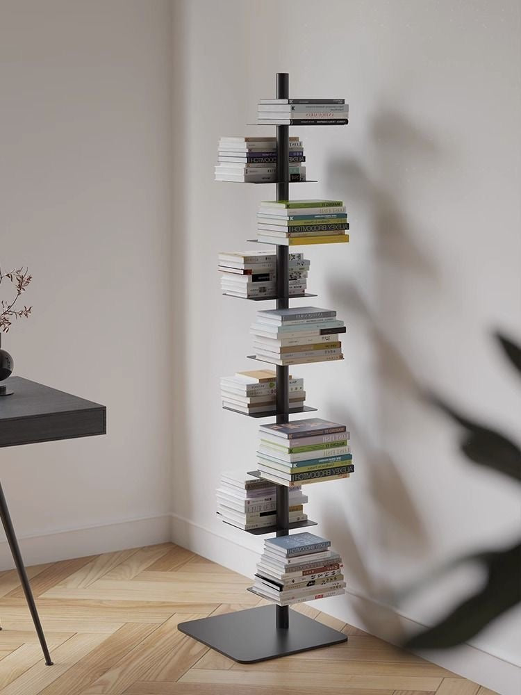 Modern Rotational Display Book Shelf with Multi-Tier Design for Indoor Plant Display Home Decor and Storage