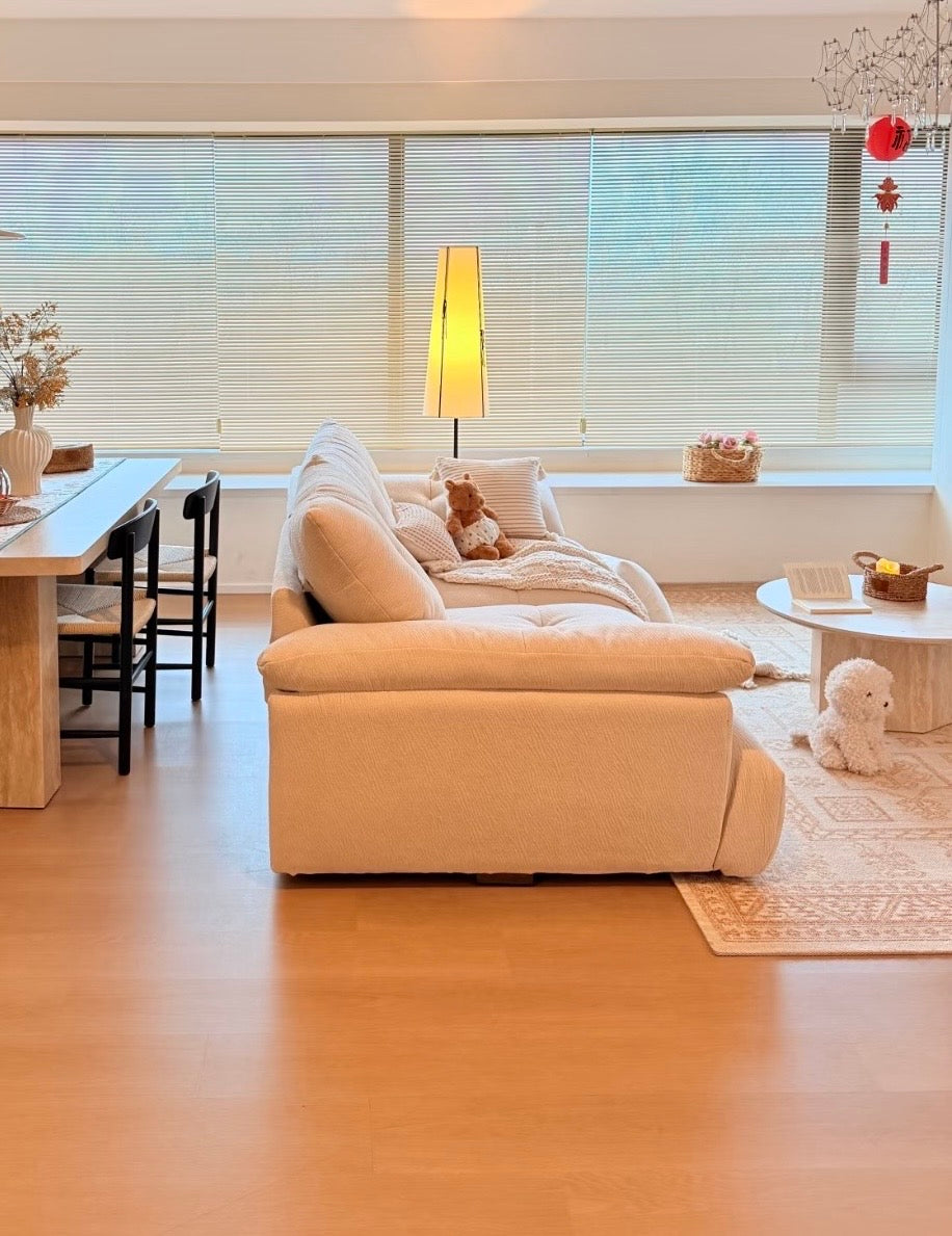 The Cloud Haven | Extra-Deep Modular Sofa - European Linen Edition – 100% Microplastic-Free