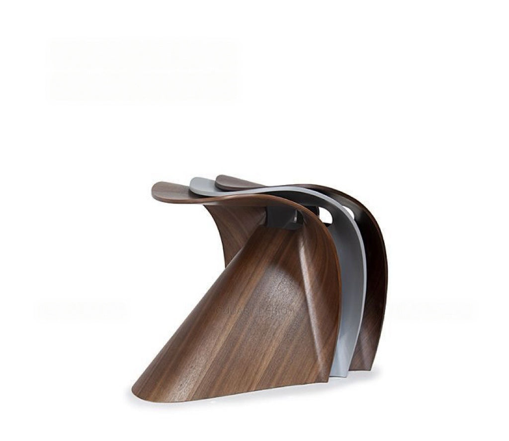 Origami Arc Modern Sculptural Stool – Minimalist Design Seating