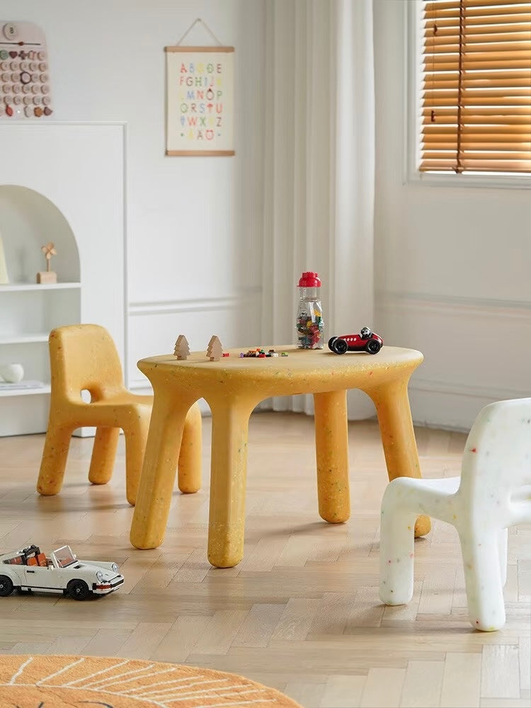 Sculptural Kids Chair | Modern Nordic Children’s Chair in Speckled Colors