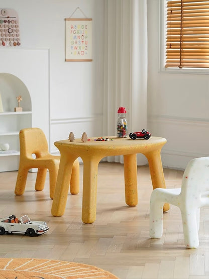 Sculptural Kids Chair | Modern Nordic Children’s Chair in Speckled Colors