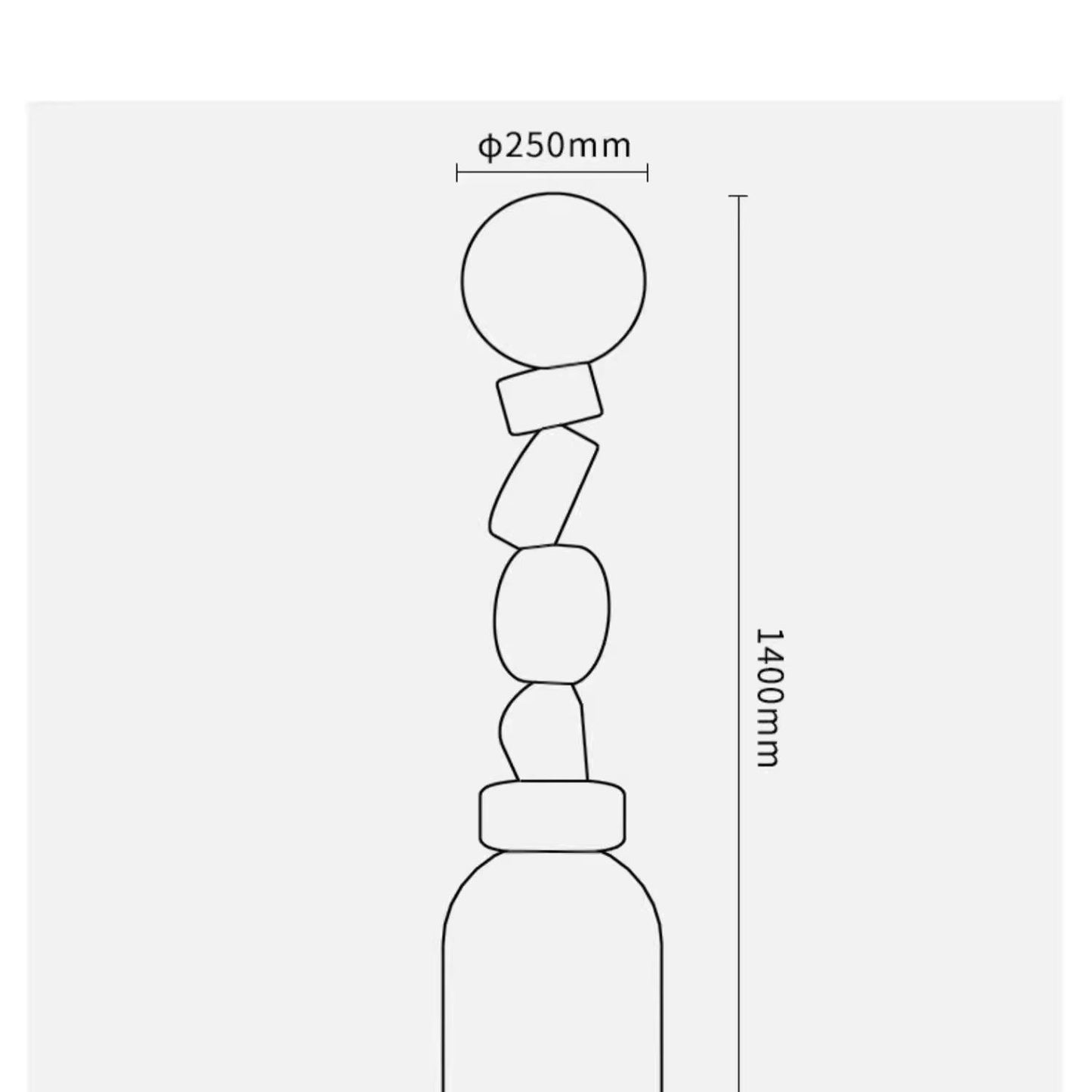 Moon Totem Sculptural Floor Lamp