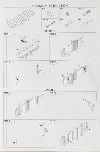 Modern Wooden Wall Hook Rack – Foldable, Space-Saving Coat Rack for Entryway, Bathroom, and Bedroom