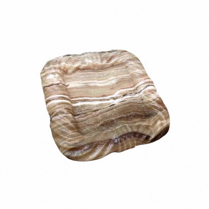 Hand-Carved Twisted Rope Marble Tray | Sculptural Onyx Catchall & Decorative Centerpiece | Luxury Artisan Stone Deco