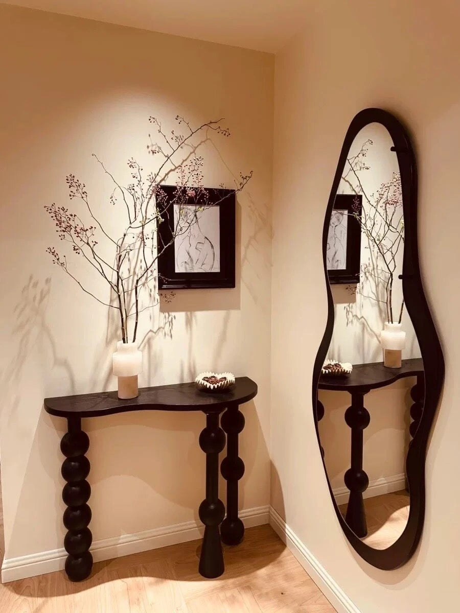 The Palais Sculptural Wood Console | Hand-Finished Statement Piece