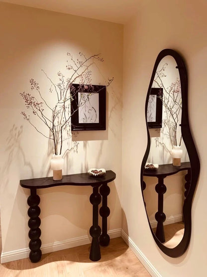 The Palais Sculptural Wood Console | Hand-Finished Statement Piece