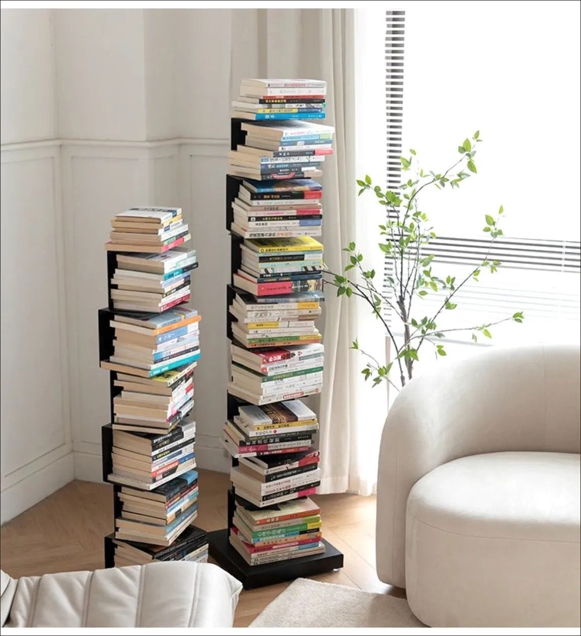 Floating Bookshelf for Book Disply6 Tier, 7 Tier, 8 Tier, and 9 Tier