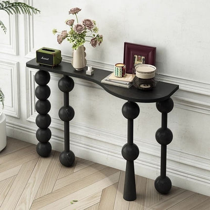 The Palais Sculptural Wood Console | Hand-Finished Statement Piece