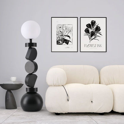 Moon Totem Sculptural Floor Lamp